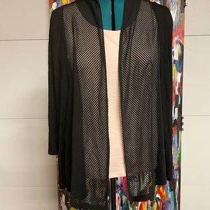 Cable & GaugeWoman Black 1X sheer  cardigan duster